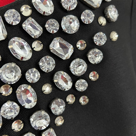 Kate Spade Black Cocktail Dress with Jewelled Collar Size 10 - Picture 6 of 8